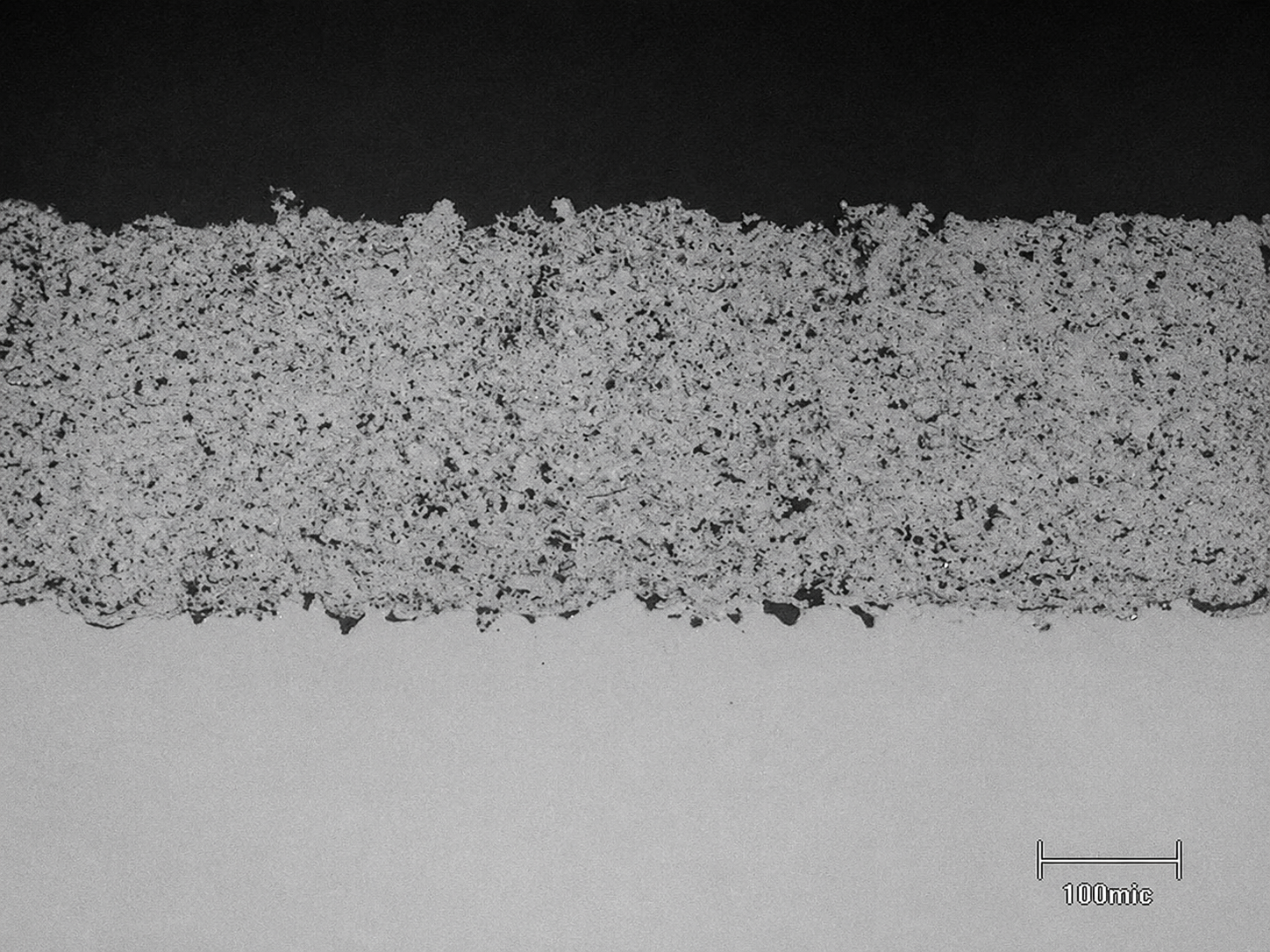 Chromium carbide coating metallographic microstructure for coating evaluation