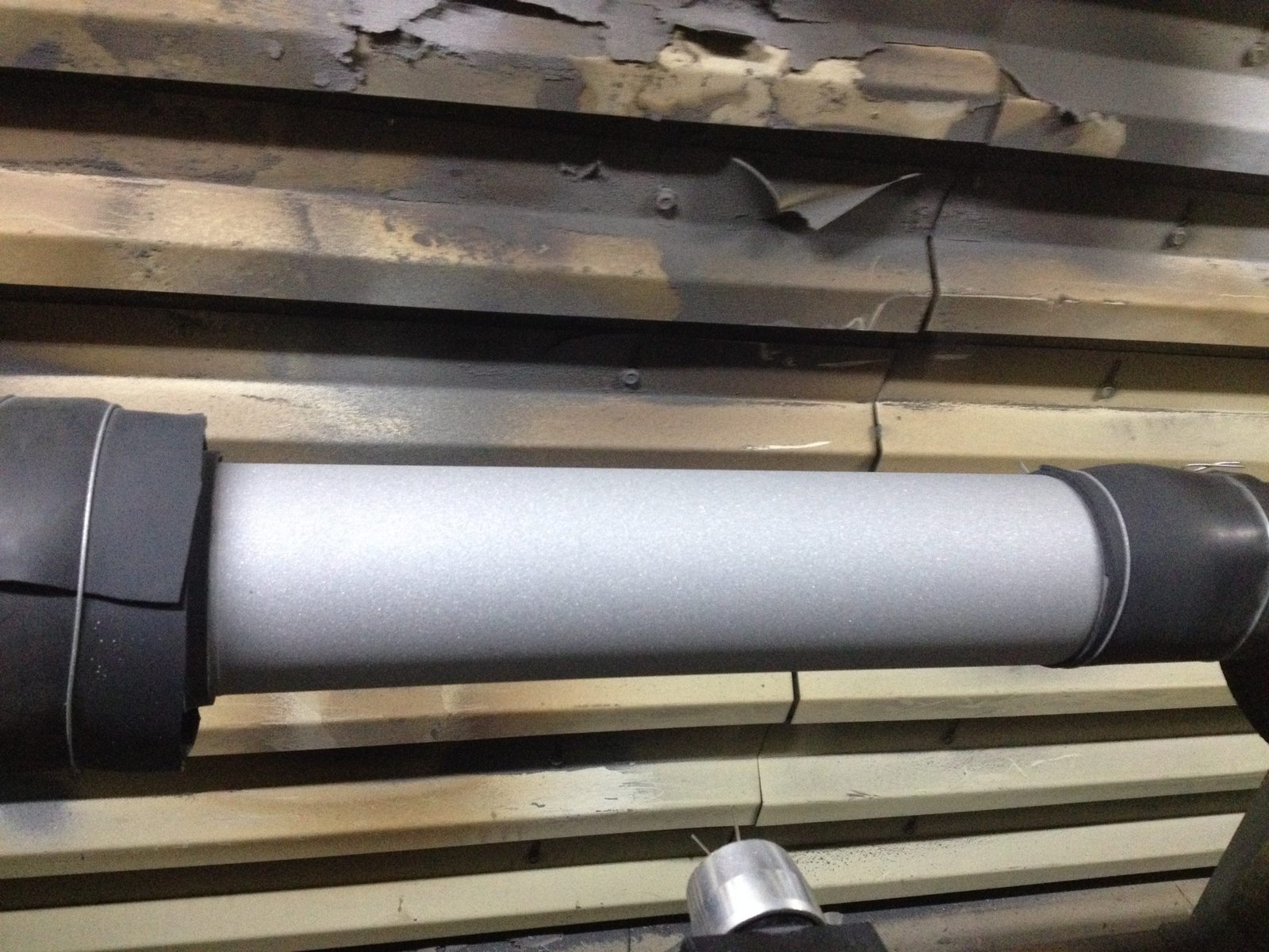 X-Y axis manipulator support for arc spray coating operation