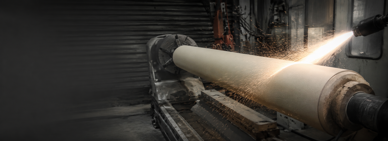 Anti corrosion thermal spray coating roller hero for industrial corrosion resistant coating applications
