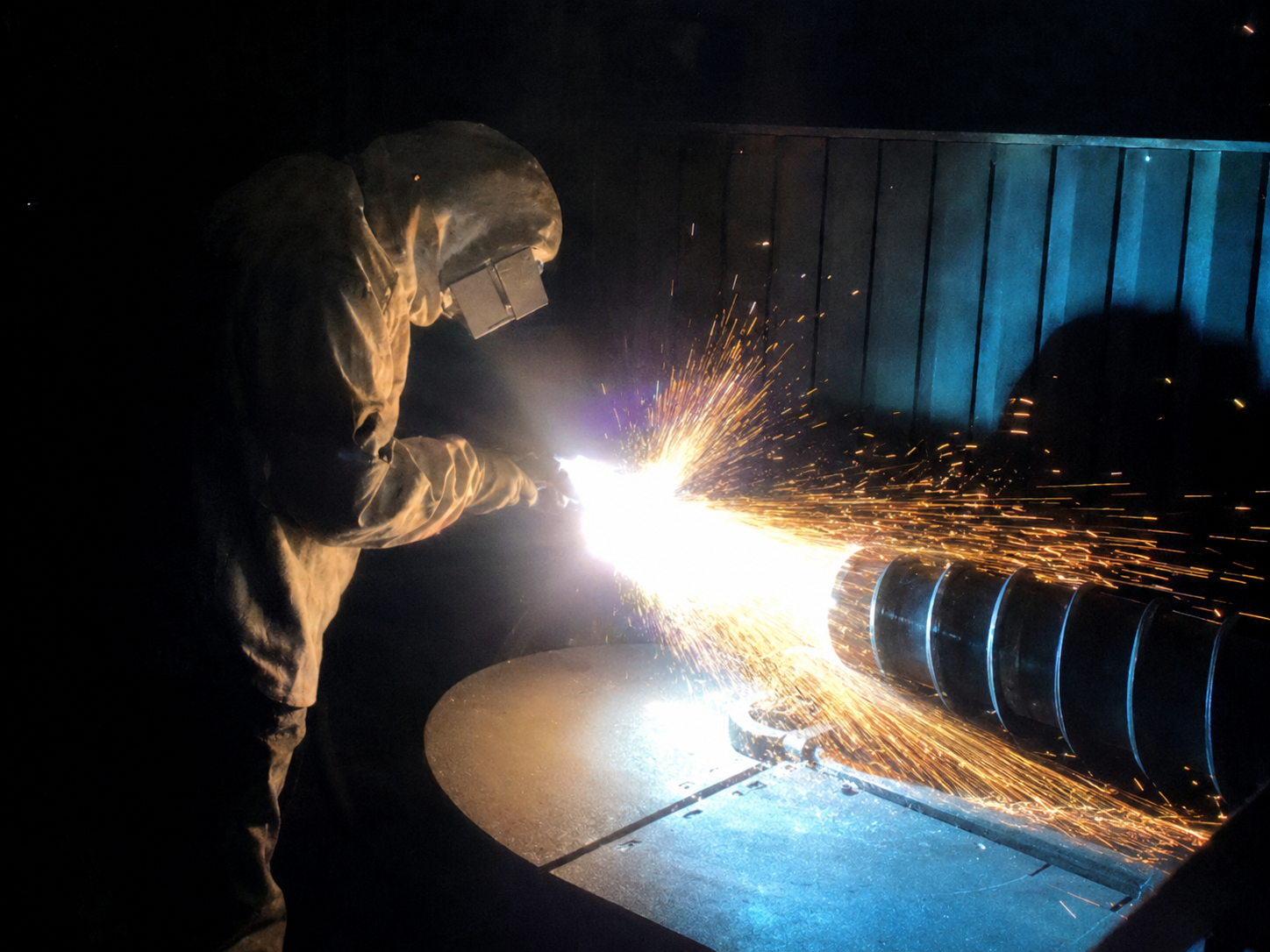Arc spray coating service for zinc aluminum corrosion protection and repair buildup