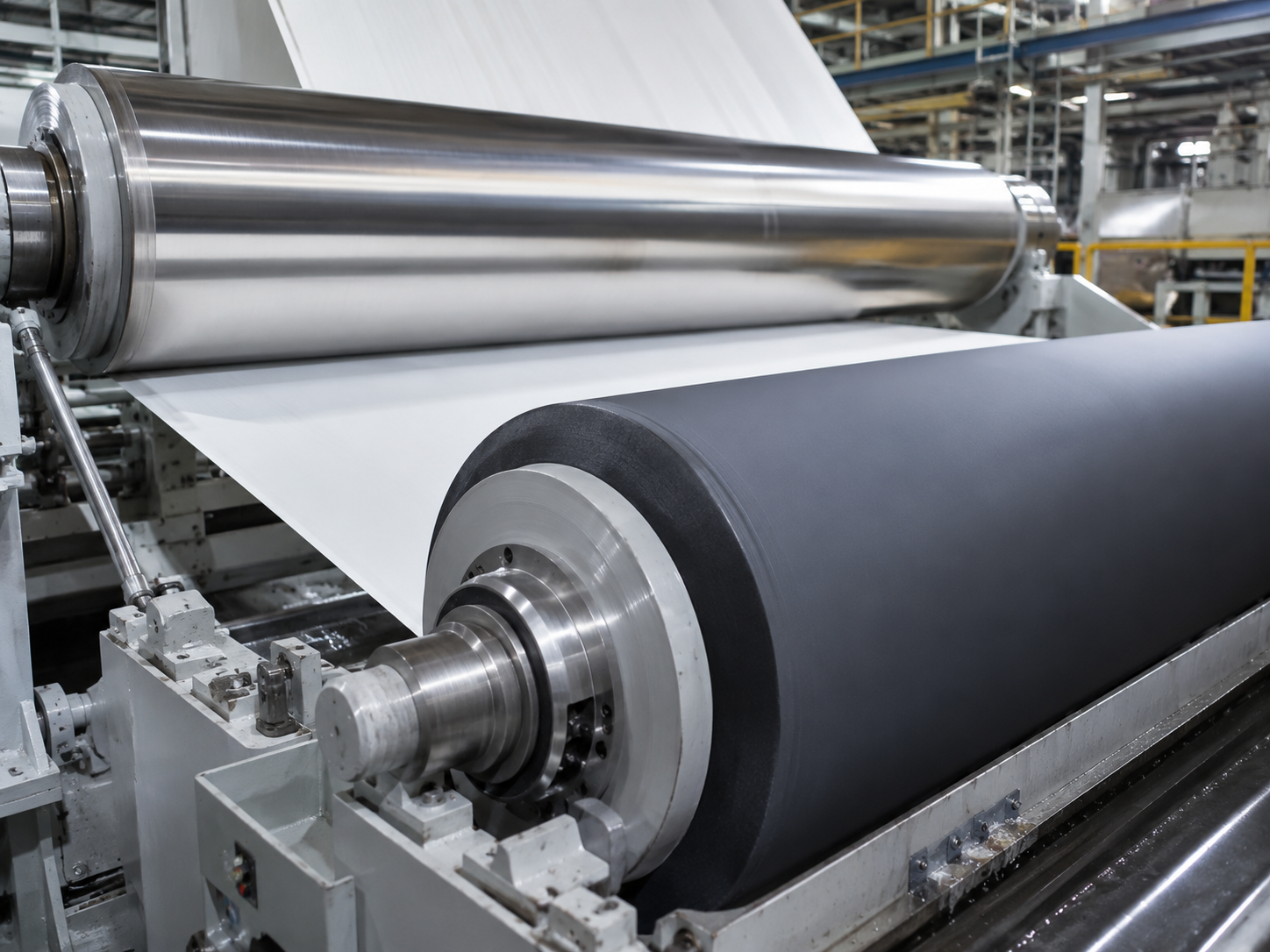 Paper industry rollers with thermal spray coating application