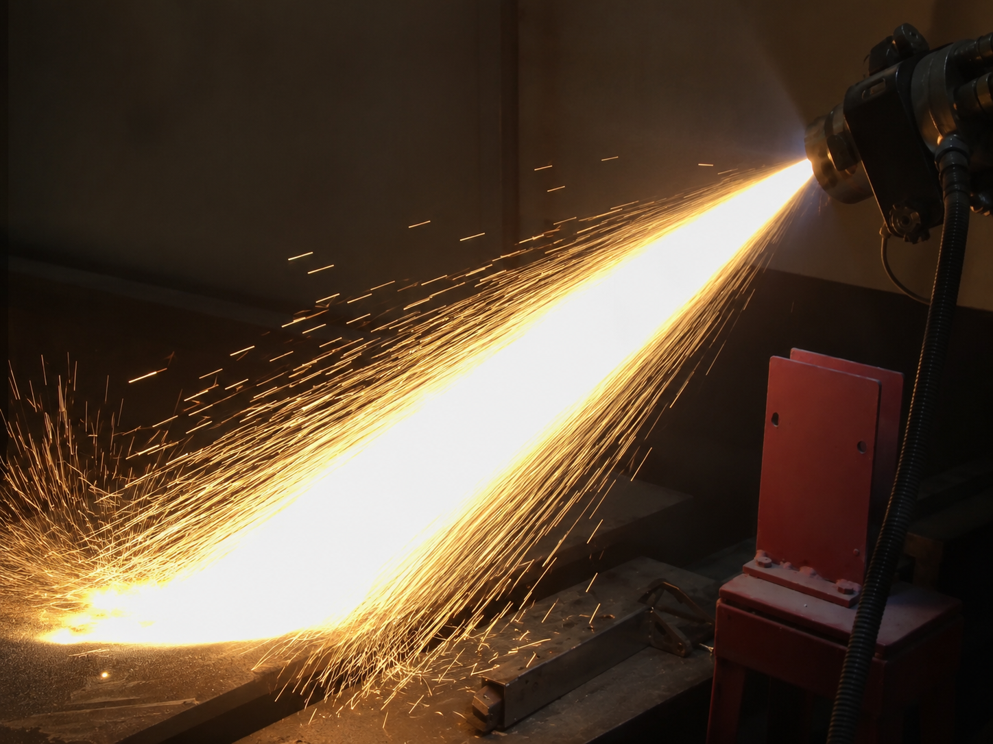 Arc spray coating process with thermal spray flame